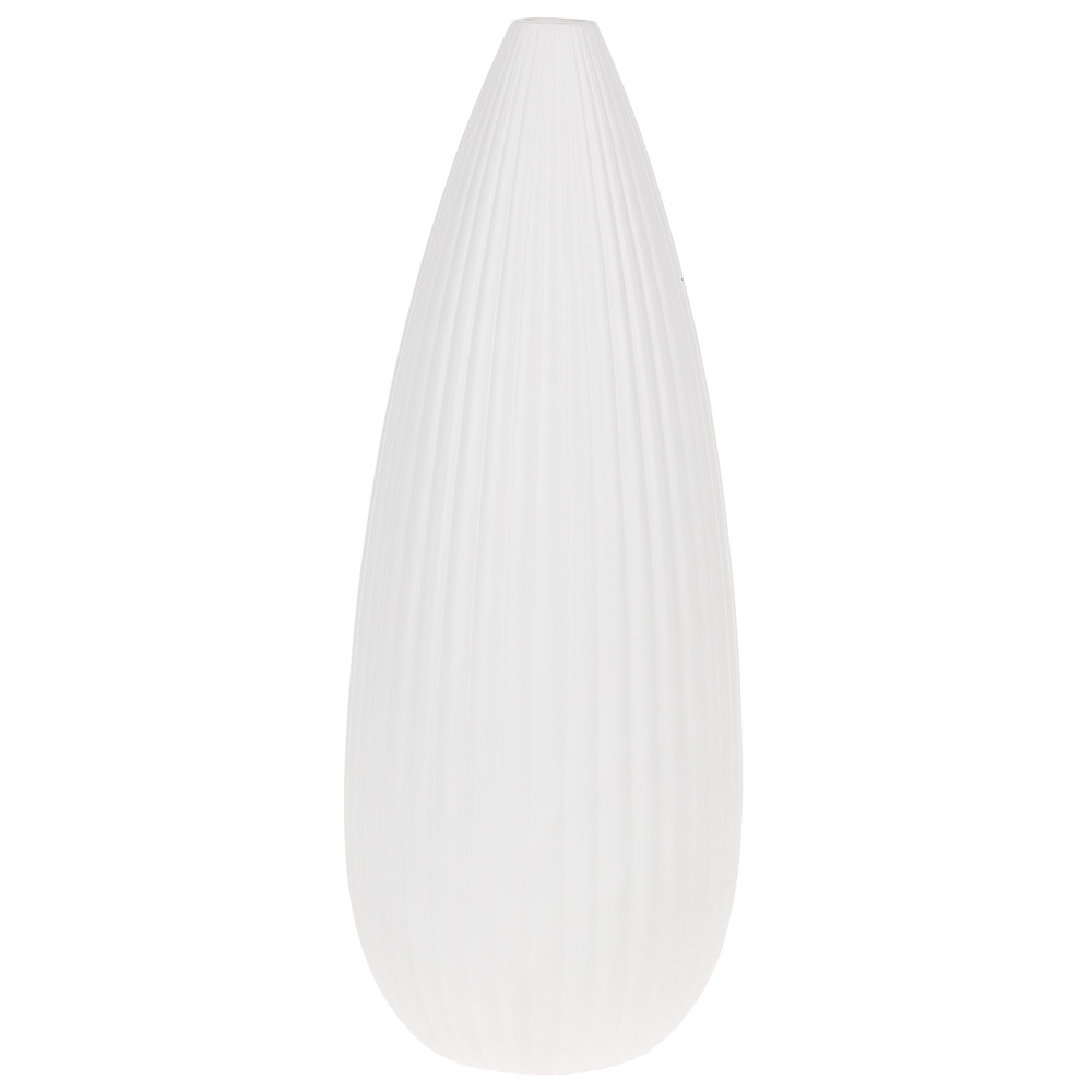 Ваза "Bauhaus" (керамика), D17xН43 см Белый