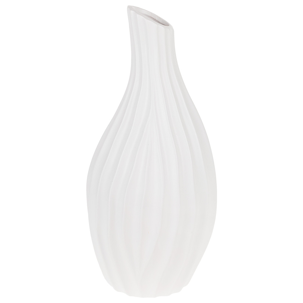 Ваза "Bauhaus" (керамика), D16,5х19,5хН42 см Белый
