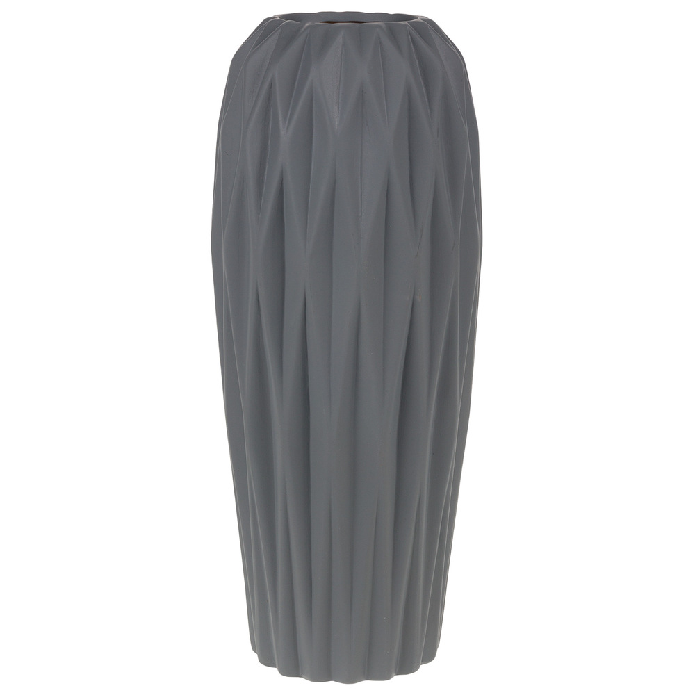 Ваза "Bauhaus" (керамика), D14хН33 см Серый