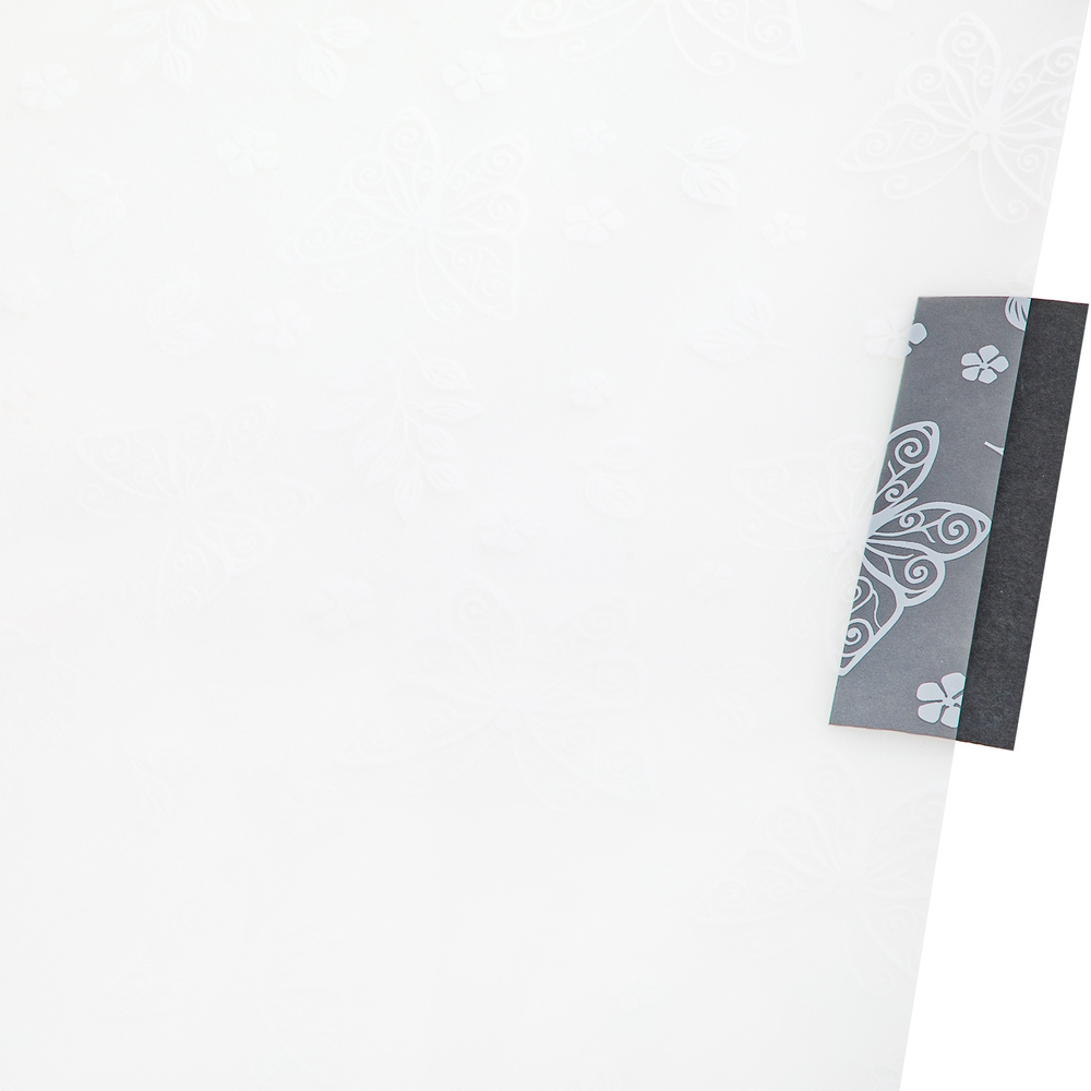 Пленка матовая "Бабочки", 57x57 см, 53 mic, набор (20 шт) Белый