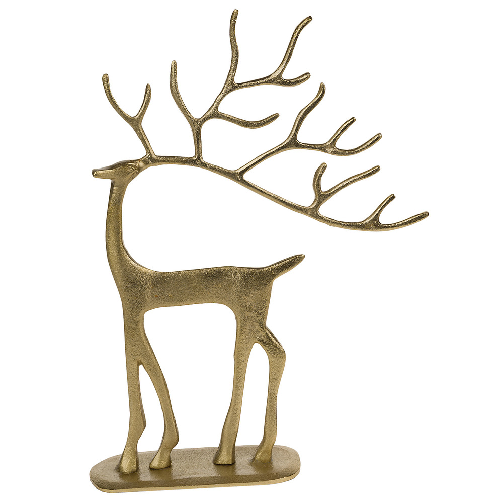 Фигура "Олень" (металл), 25х9хH40 см Золотой
