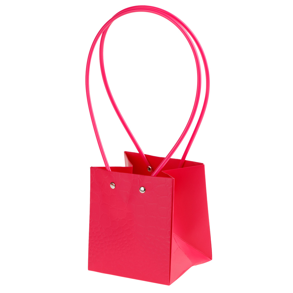 Сумка подарочная "Wild" (картон), 11,5x10,5xH13 см, набор (10 шт), с ламинацией Фуксия