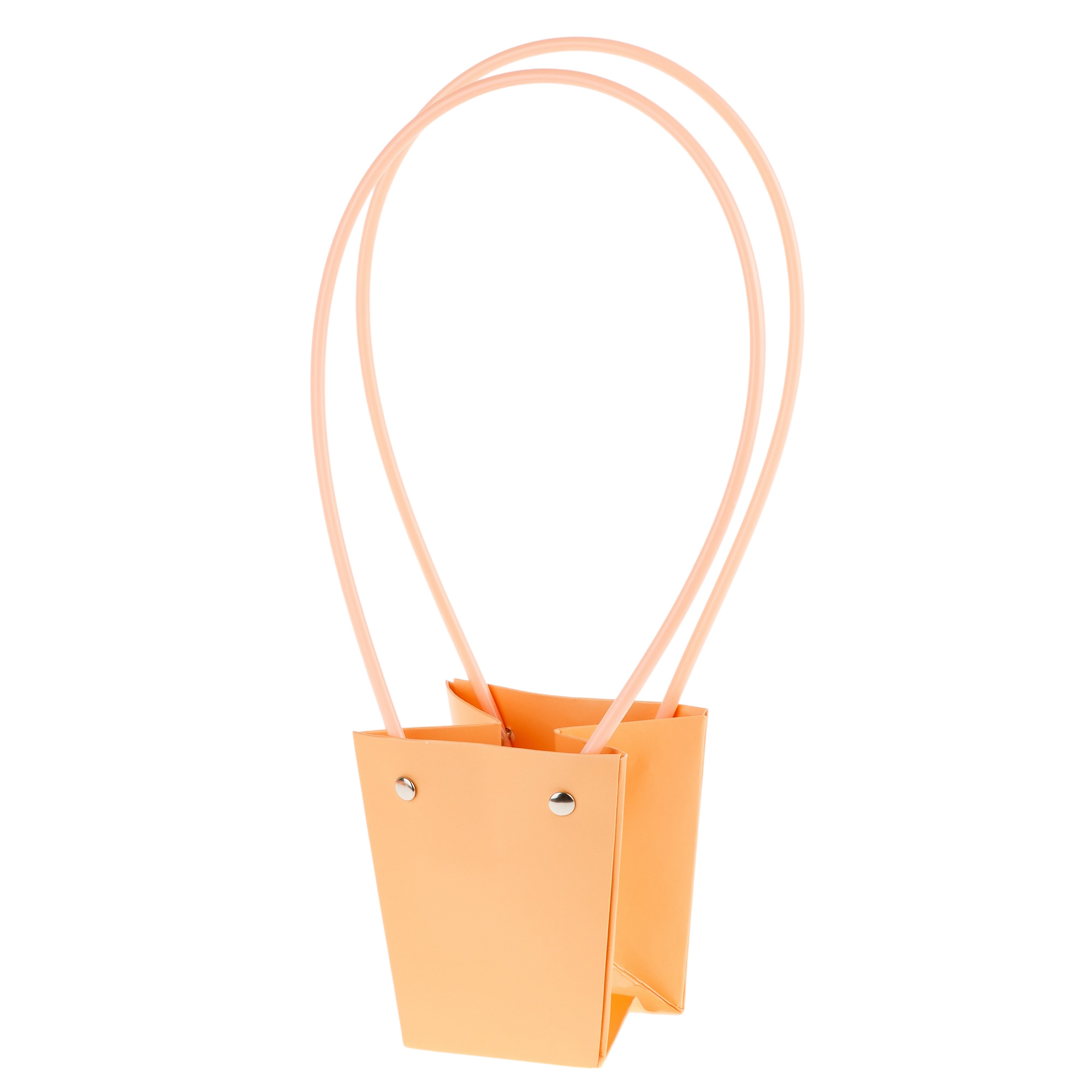 Сумка подарочная (картон), 9x6,5xH10 см, набор (10 шт), с ламинацией Персиковый