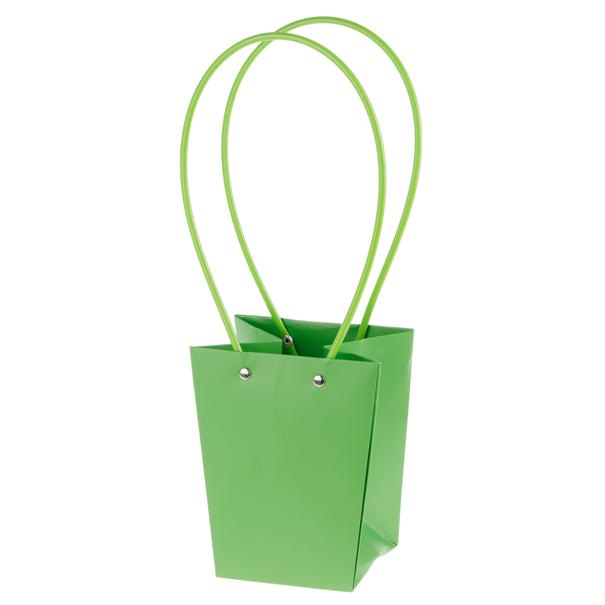 Сумка подарочная (картон), 13x9,5xH15,5 см, набор (10 шт), с ламинацией Зеленый