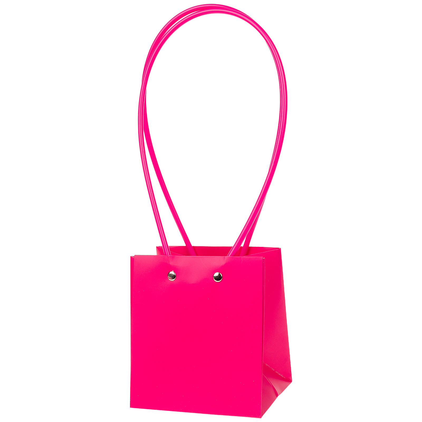 Сумка подарочная (картон), 11,5x10,5xH13 см, набор (10 шт), с ламинацией Фуксия