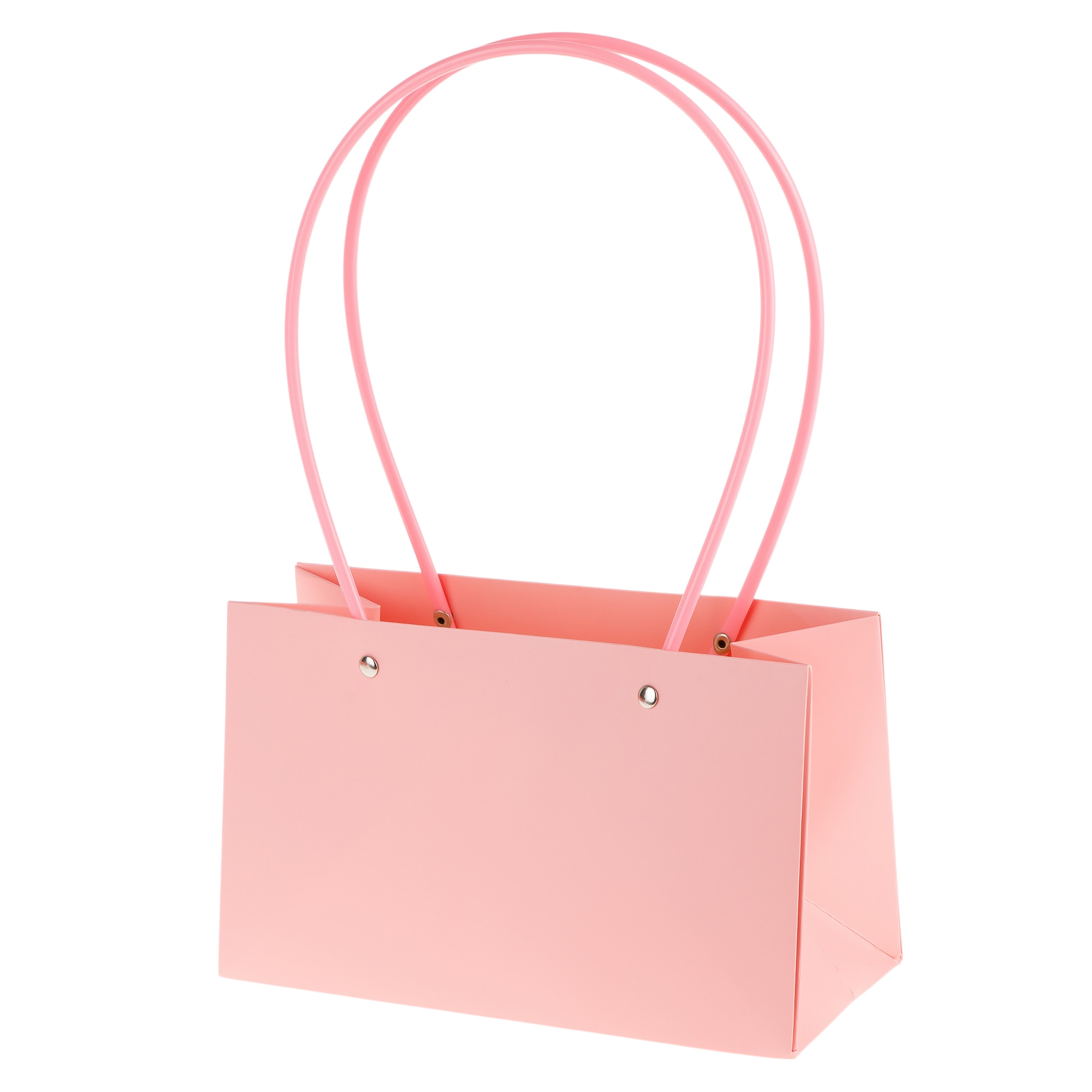 Сумка подарочная (картон), 22x10,5xH13,5 см, набор (10 шт), с ламинацией Розовый