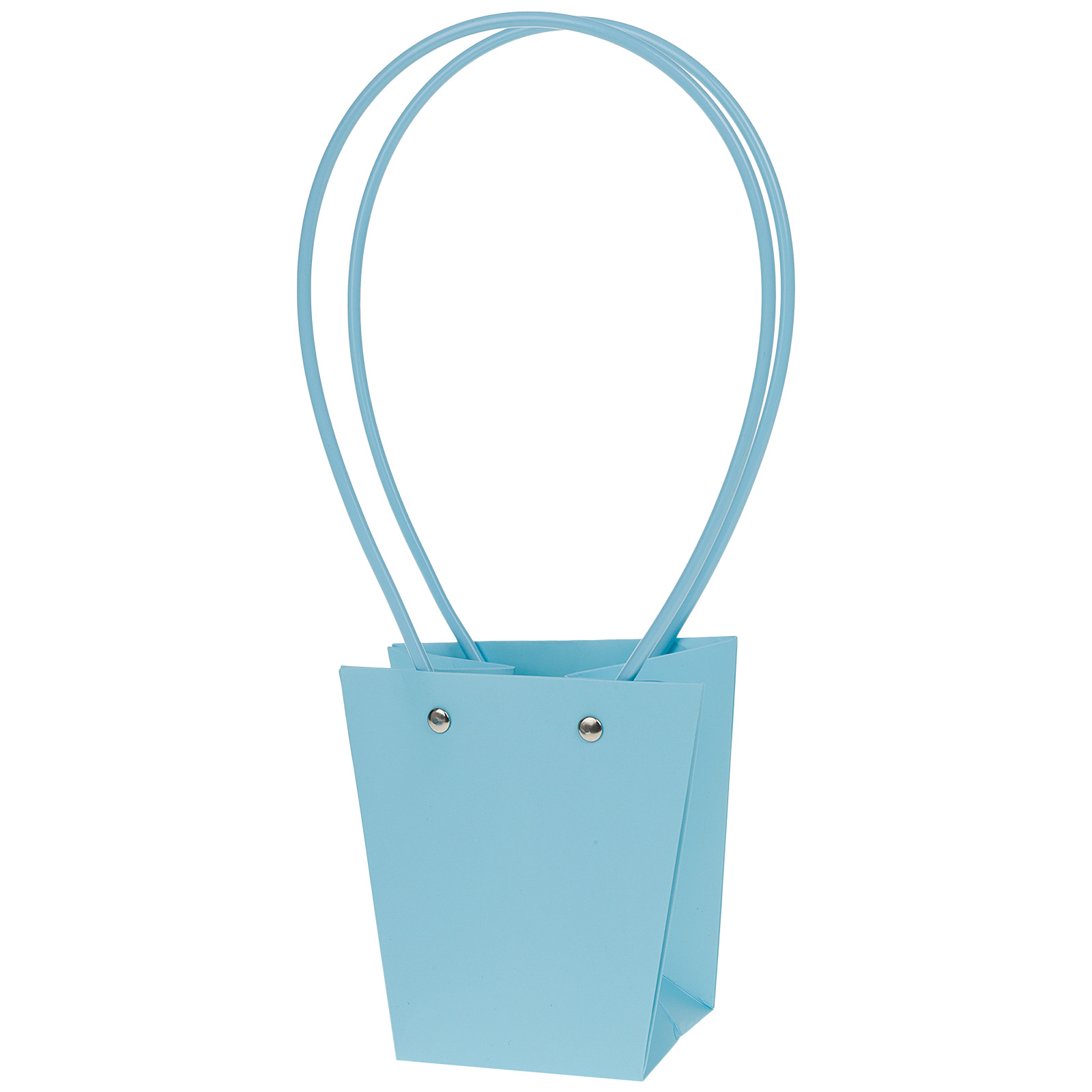 Сумка подарочная (картон), 12x8xH12,5 см, набор (10 шт), с ламинацией Голубой