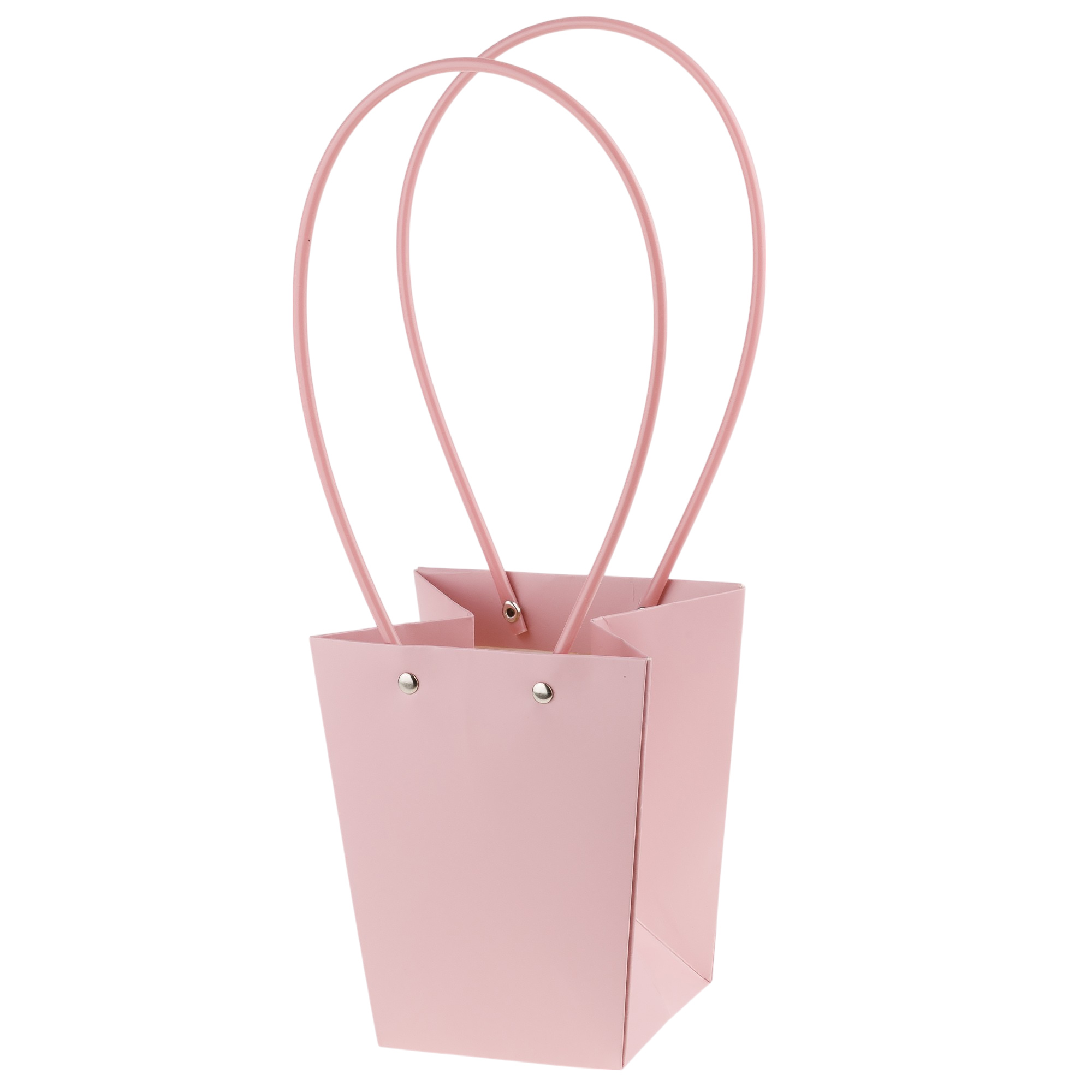 Сумка подарочная (картон), 13x9,5xH15,5 см, набор (10 шт), с ламинацией Пыльно-розовый