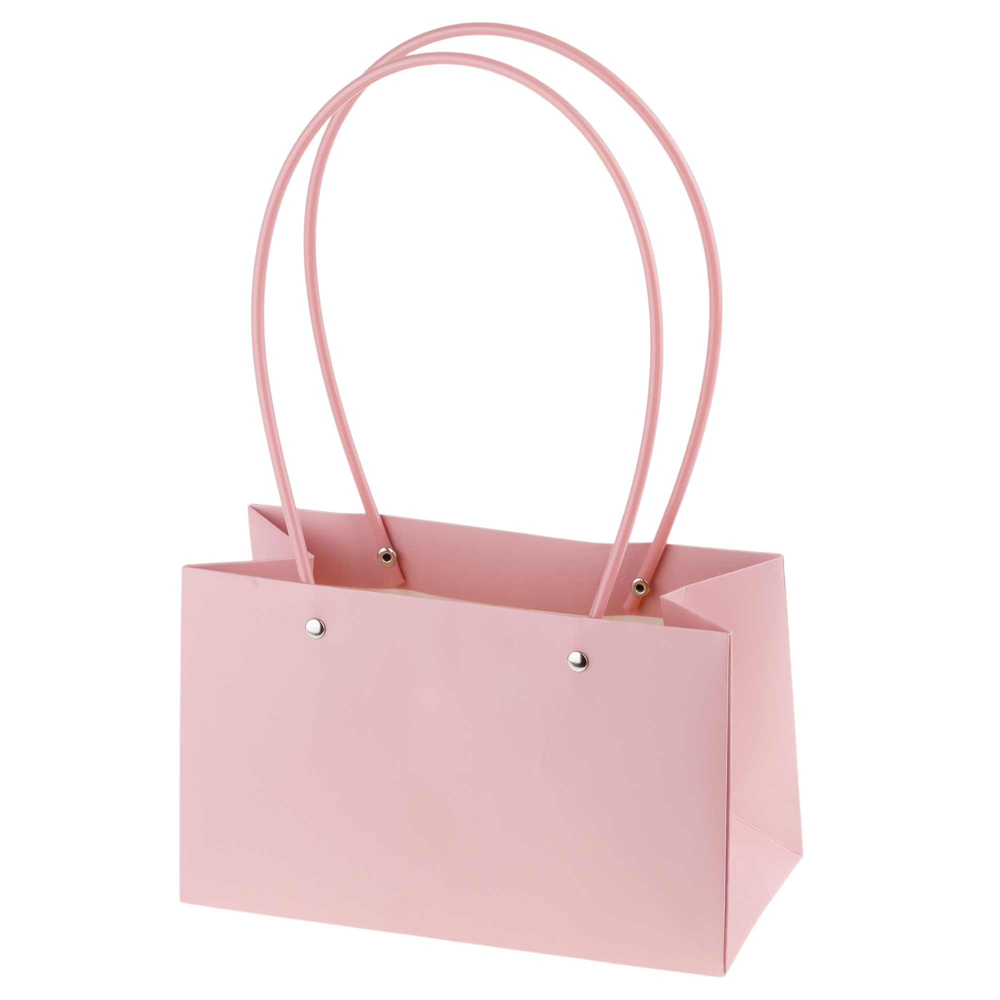 Сумка подарочная (картон), 22x10,5xH13,5 см, набор (10 шт), с ламинацией Пыльно-розовый
