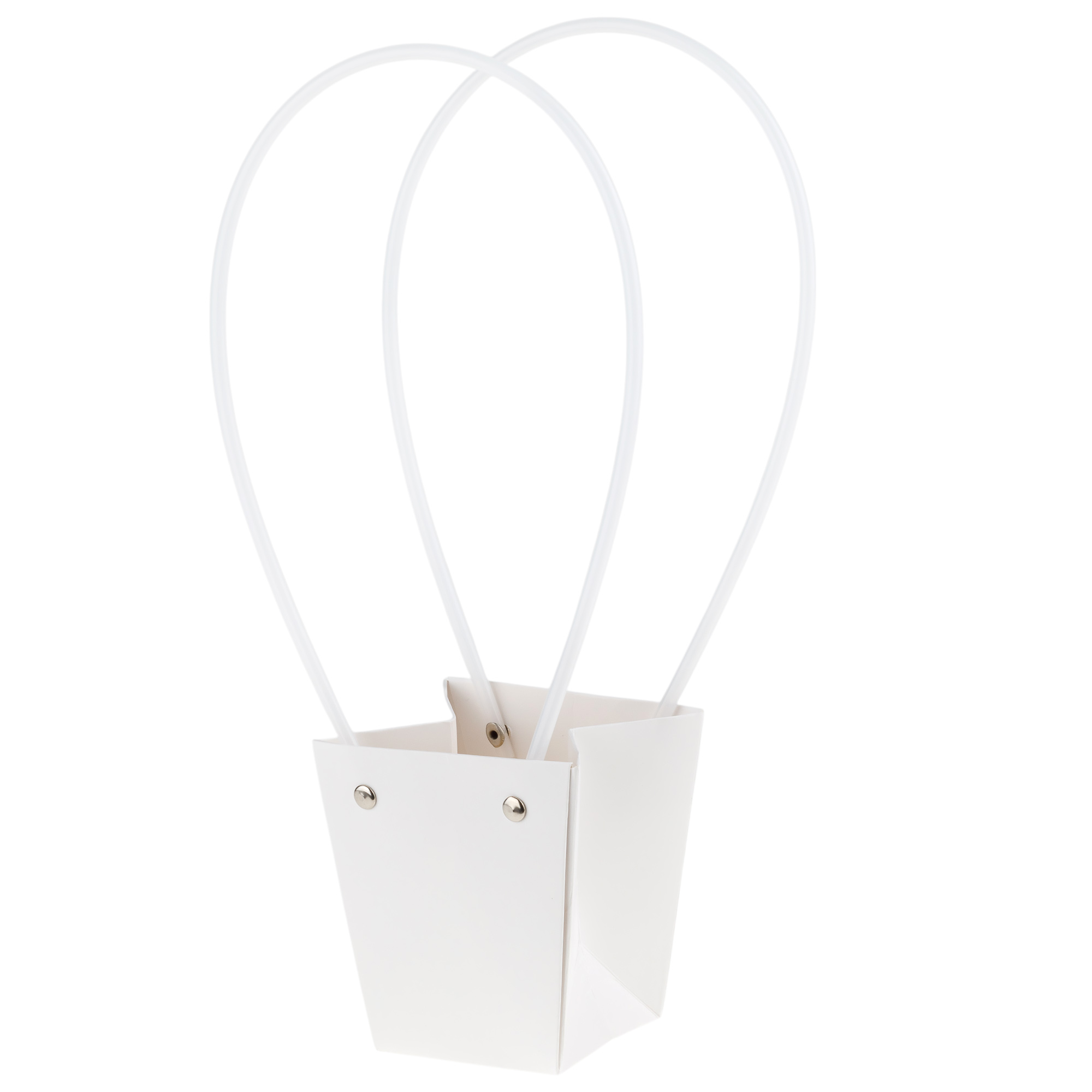 Сумка подарочная (картон), 9x6,5xH10 см, набор (10 шт), с ламинацией Белый