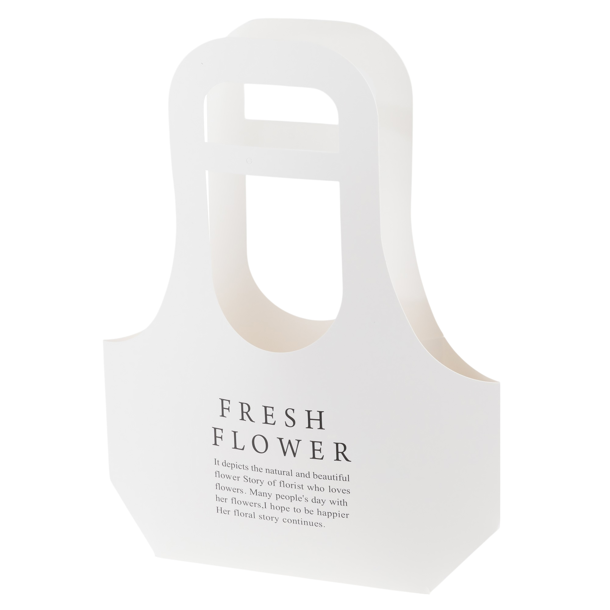 Сумка подарочная "Fresh Flowers" (картон), 31,5x10xH41 см, набор (10 шт) Белый