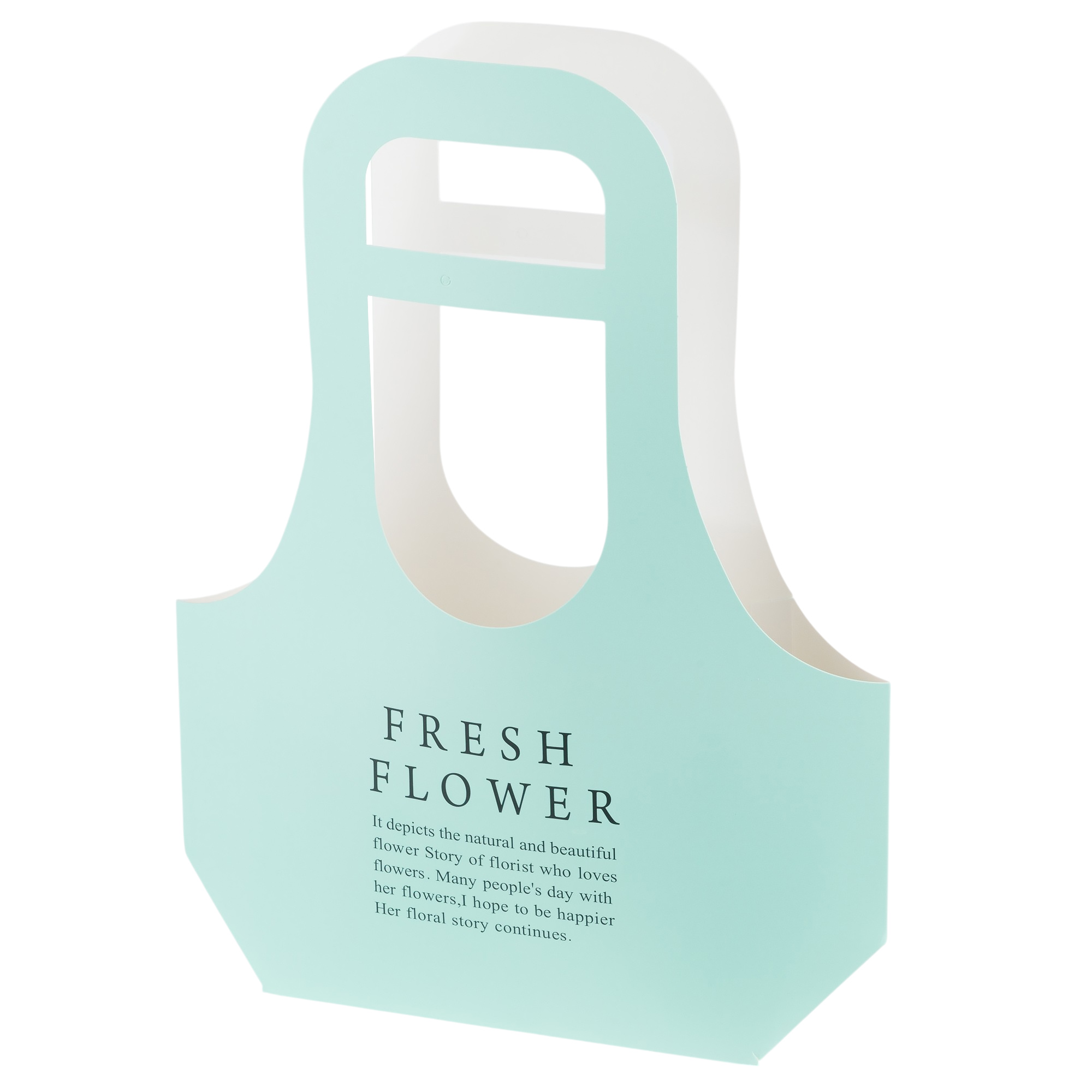 Сумка подарочная "Fresh Flowers" (картон), 31,5x10xH41 см, набор (10 шт) Мятный