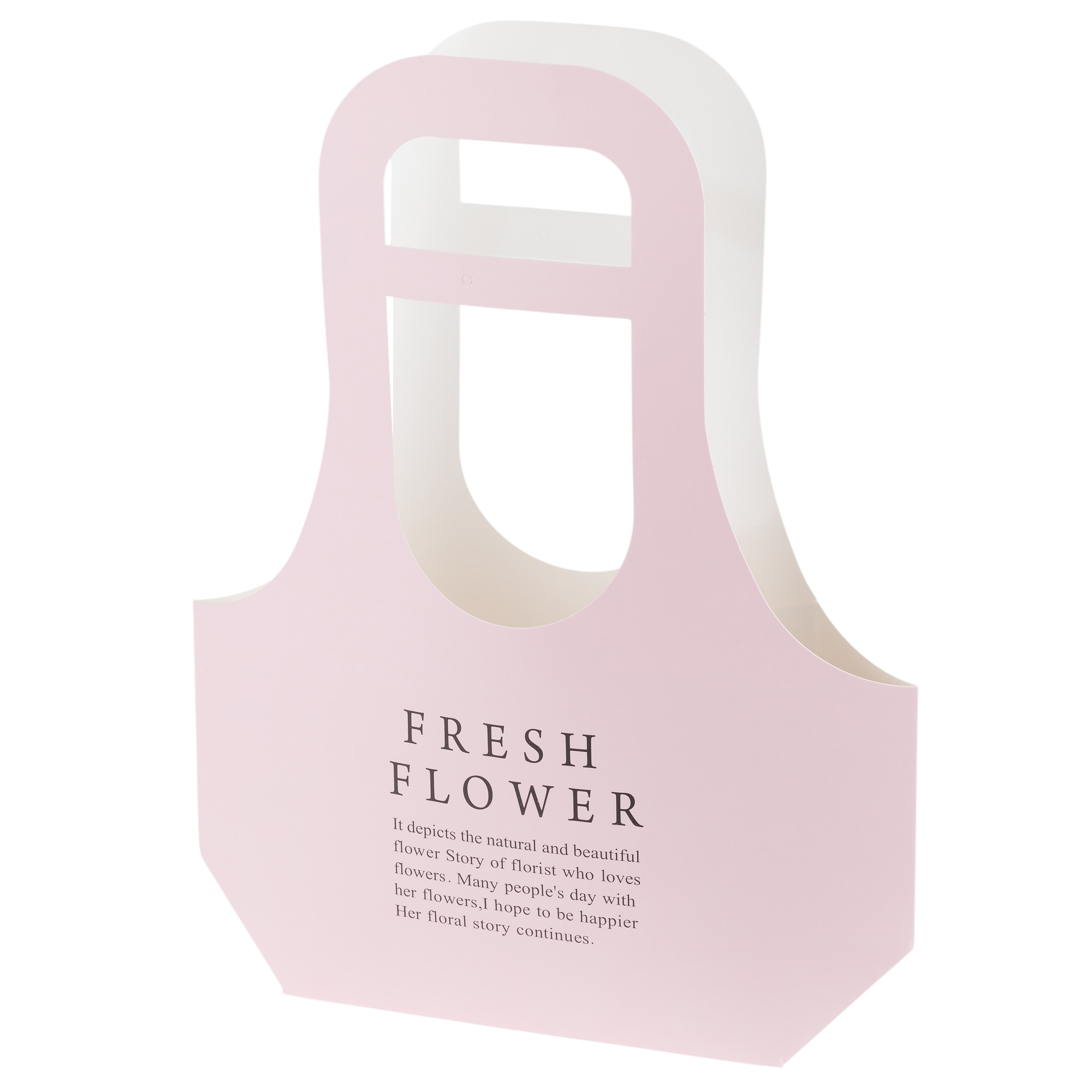 Сумка подарочная "Fresh Flowers" (картон), 31,5x10xH41 см, набор (10 шт) Розовый