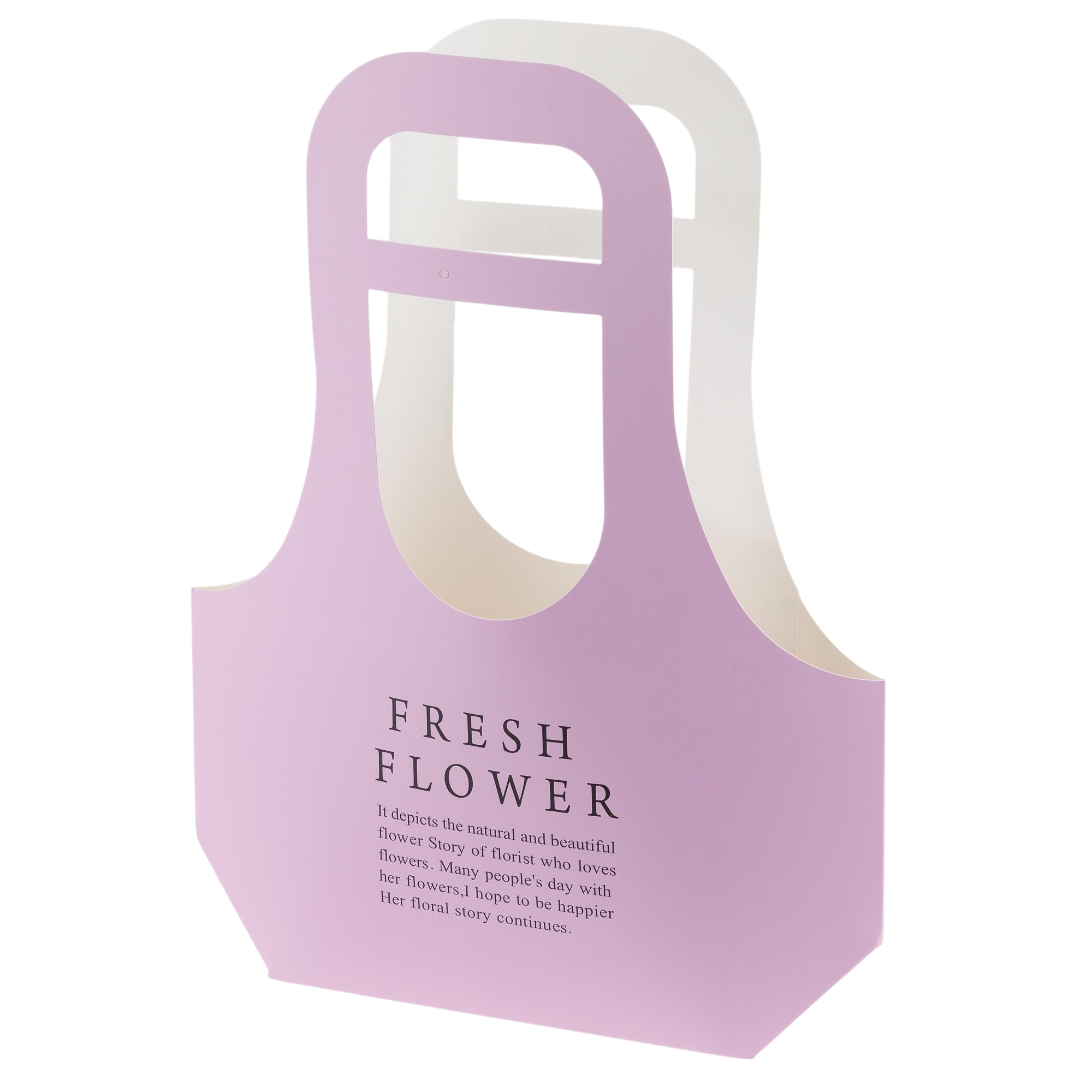 Сумка подарочная "Fresh Flowers" (картон), 31,5x10xH41 см, набор (10 шт) Сиреневый