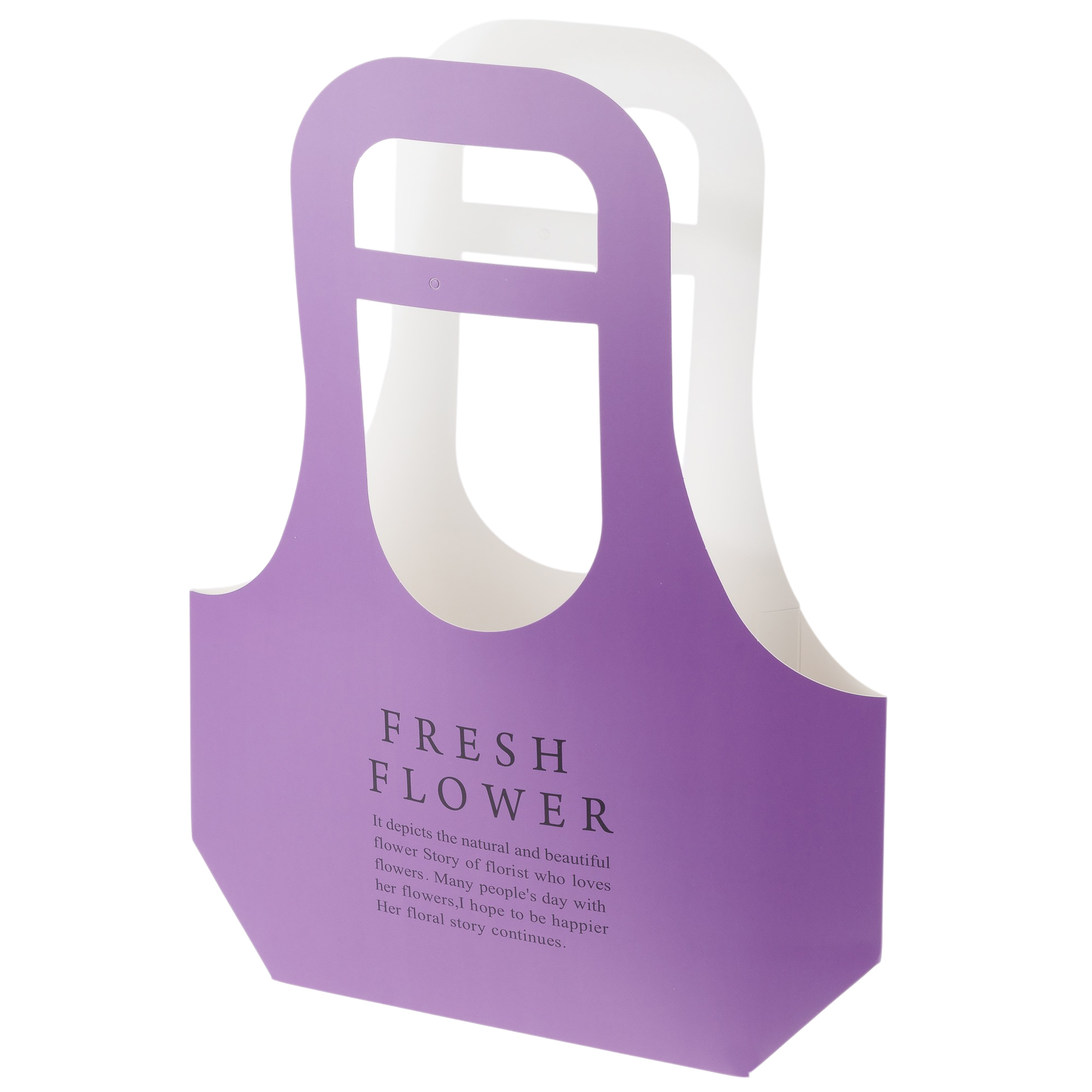 Сумка подарочная "Fresh Flowers" (картон), 31,5x10xH41 см, набор (10 шт) Фиолетовый