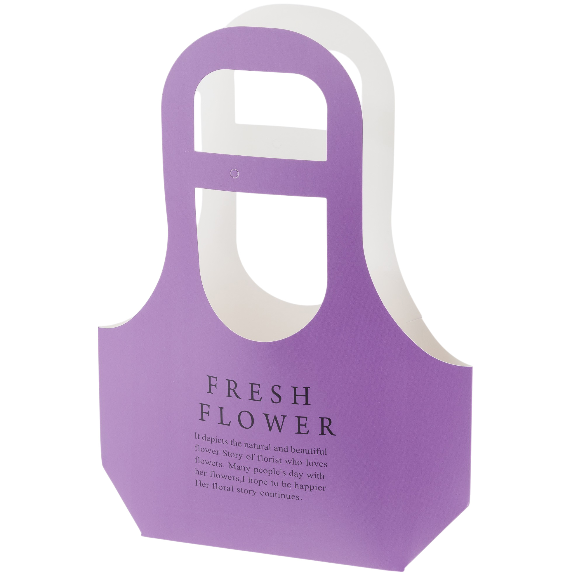 Сумка подарочная "Fresh Flowers" (картон), 25x9xH32 см, набор (10 шт) Фиолетовый