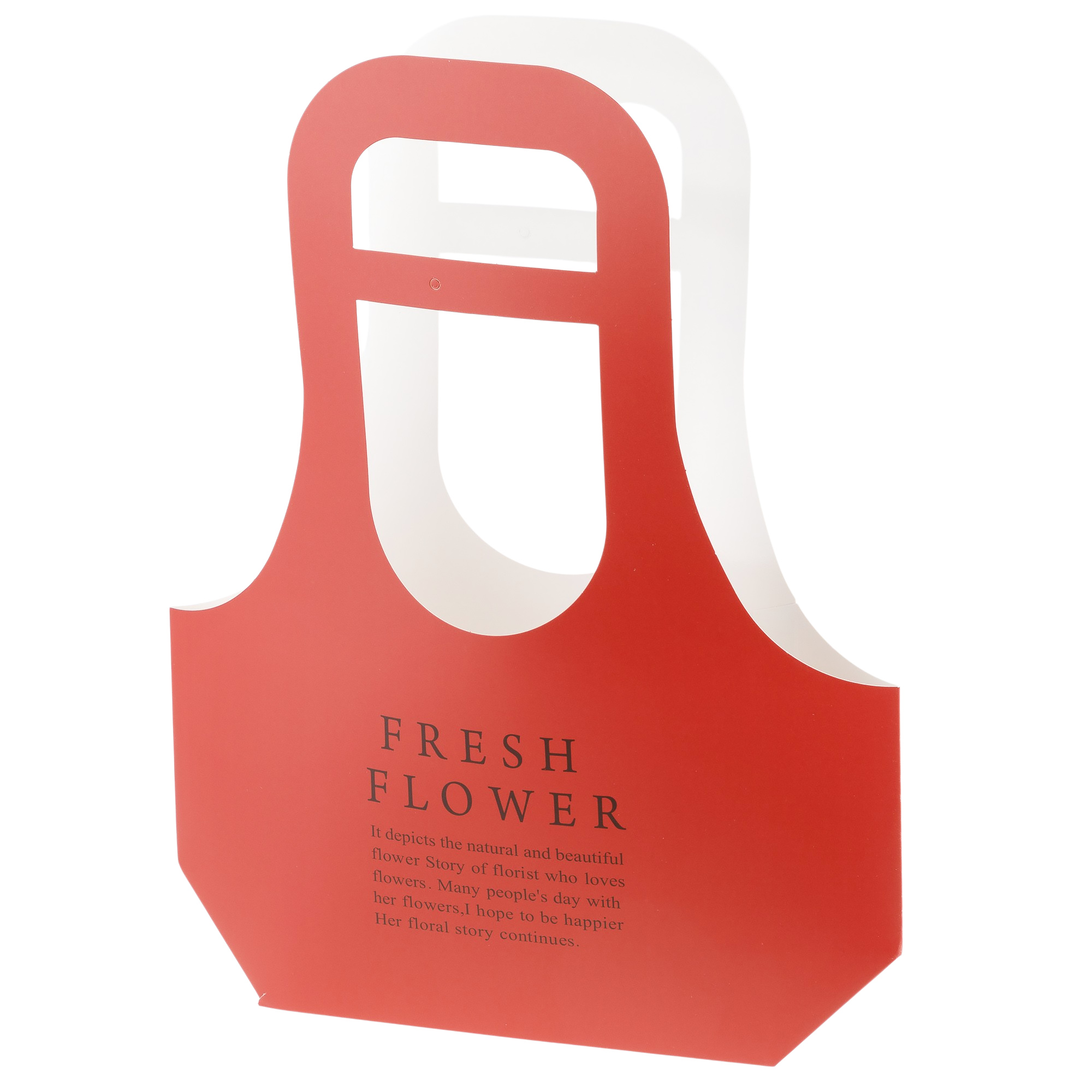 Сумка подарочная "Fresh Flowers" (картон), 31,5x10xH41 см, набор (10 шт) Темно-красный