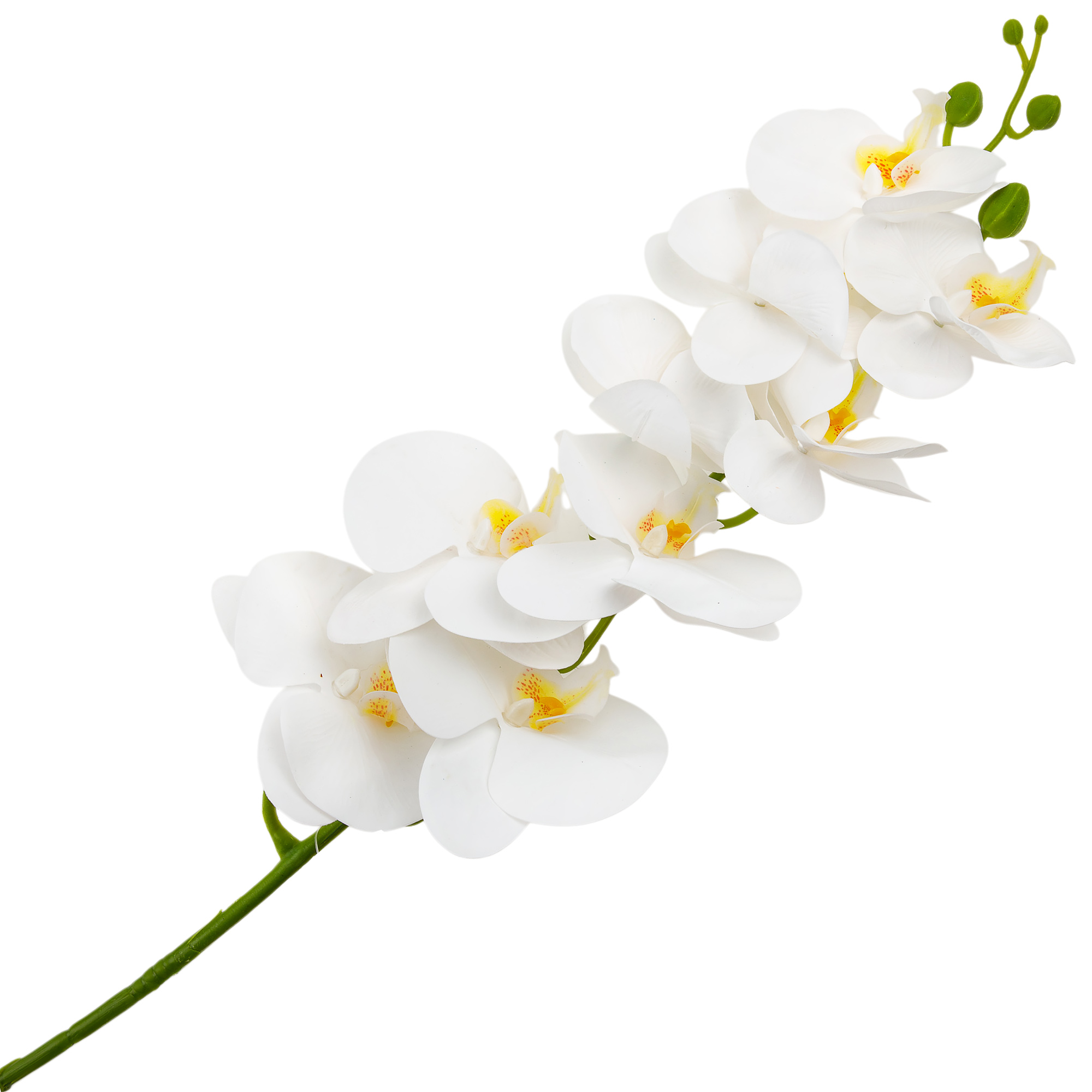 Цветок искусственный "Фаленопсис", H90 см Белый