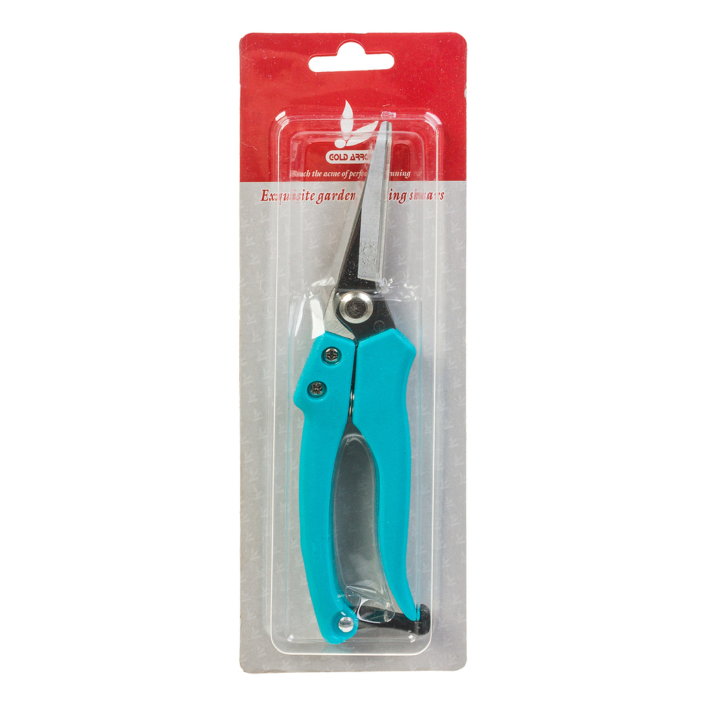 Ножницы флористические (металл), 20 см Голубой