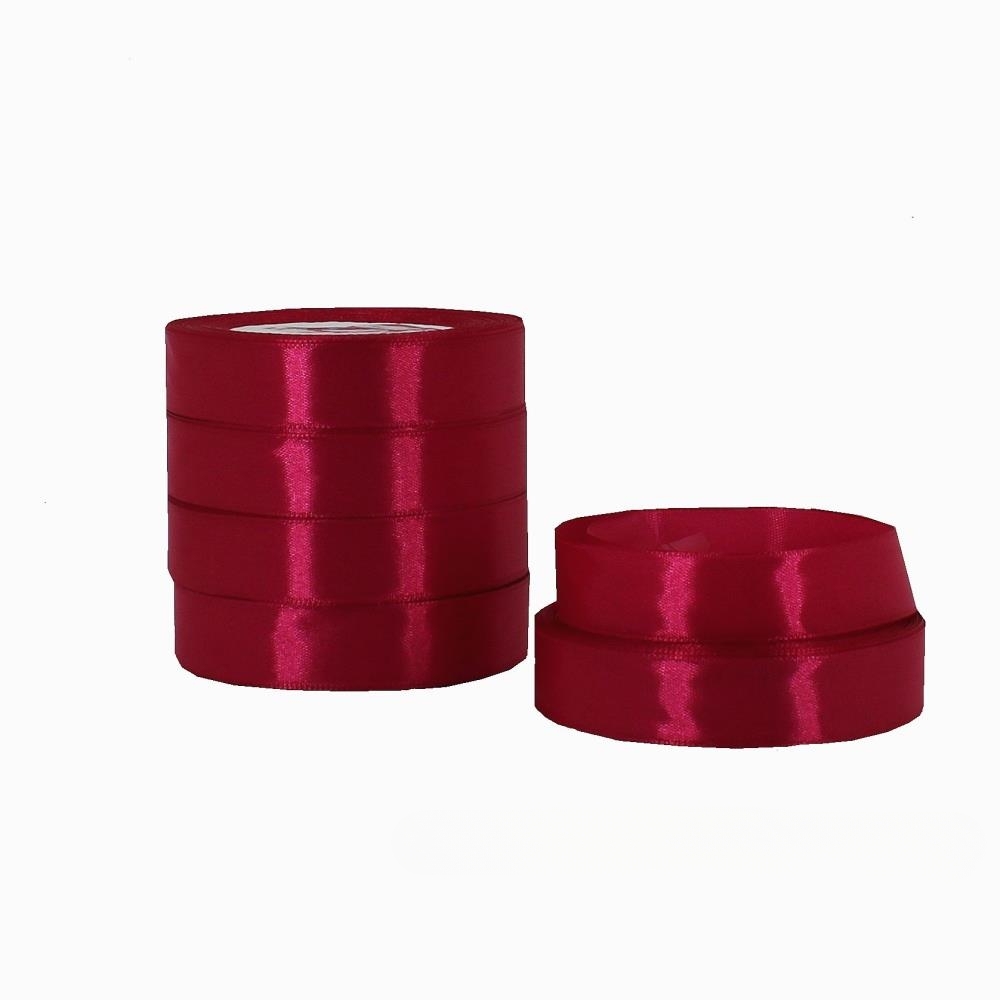 Лента атлас, 20 ммx25 ярд Малиновый