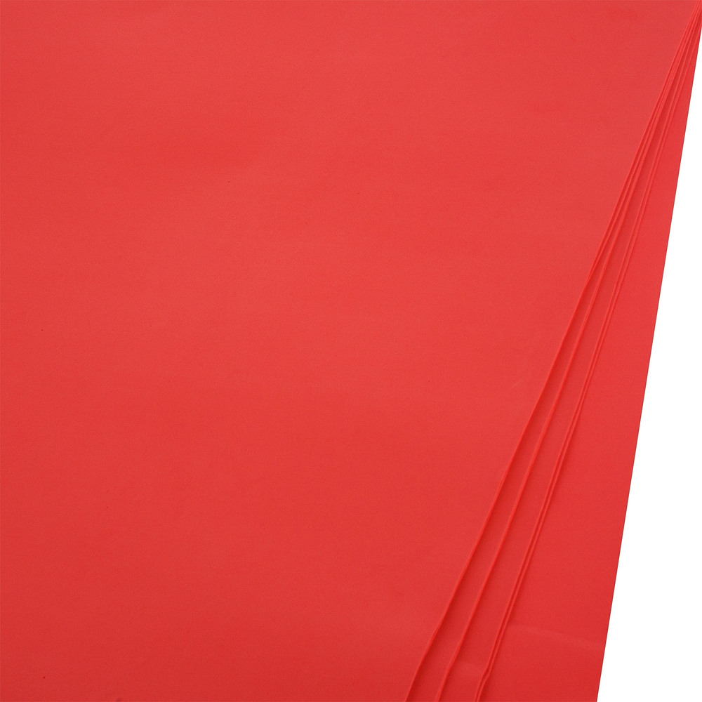 Фоамиран, 60x70 см, 1 мм, набор (10 шт) Красный