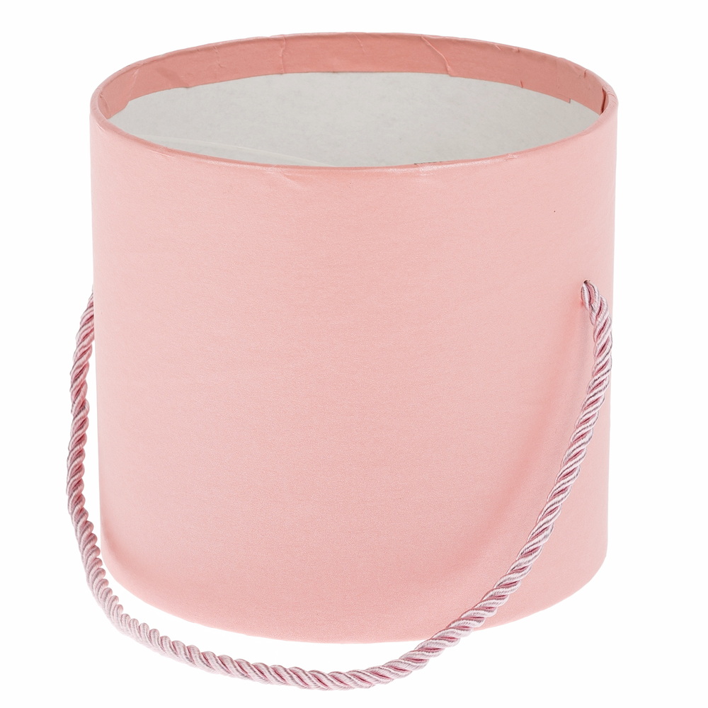 Коробка шляпная, D12,5xH12 см, без крышки Розовый