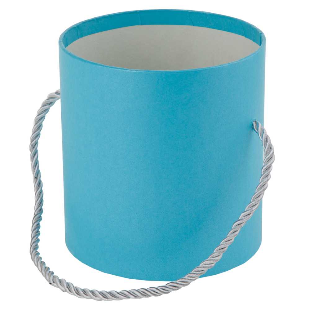 Коробка шляпная, D12,5xH12 см, без крышки Темно-голубой