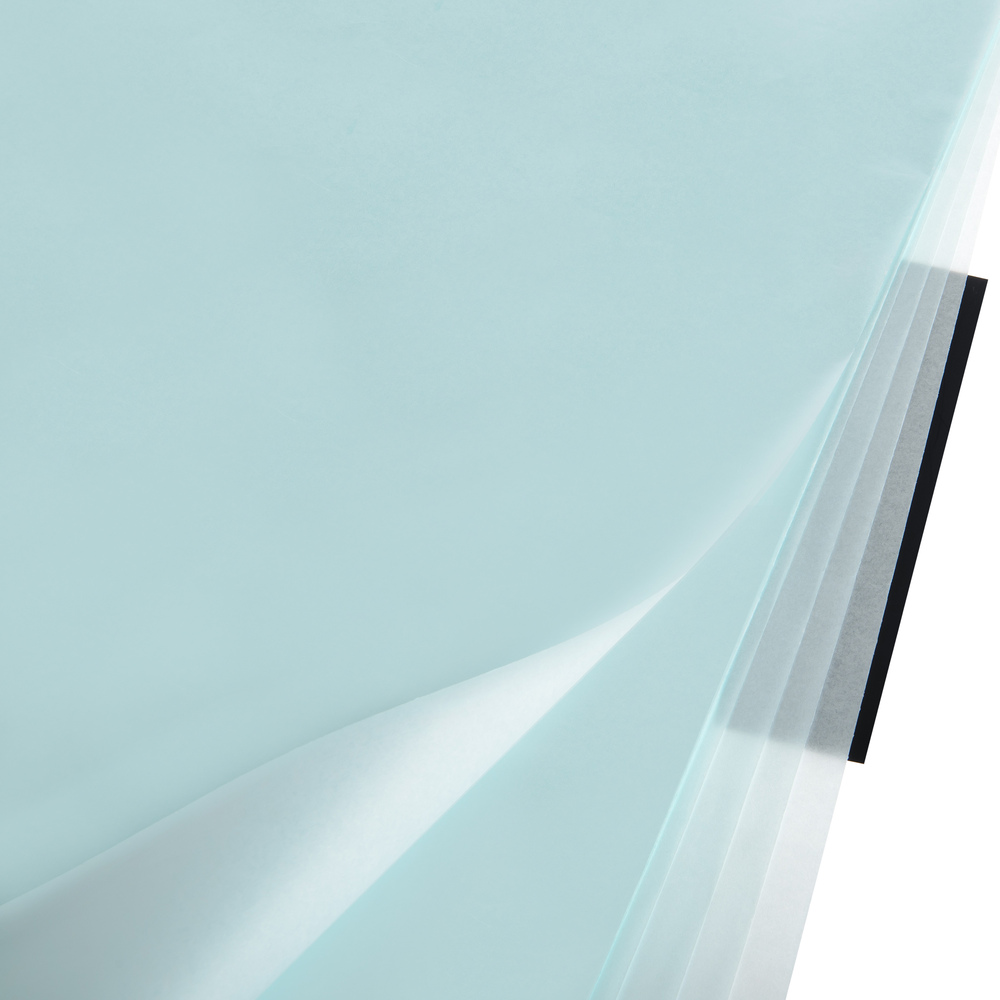 Бумага тишью "Перламутр", 50x70 см, 20 г/м2, набор (20 шт) Голубой