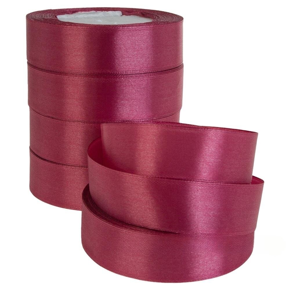 Лента атлас, 25 ммx25 ярд Сливовый
