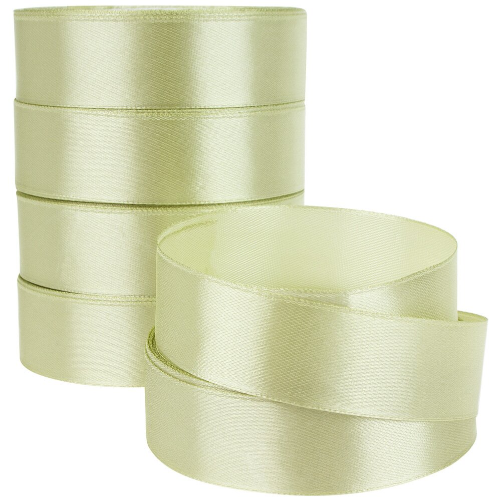 Лента атлас, 25 ммx25 ярд Фисташковый