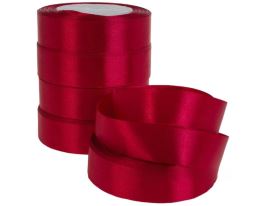 Лента атлас, 25 ммx25 ярд Бордовый