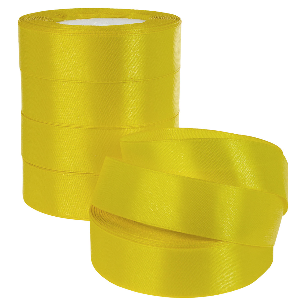 Лента атлас, 25 ммx25 ярд Желтый