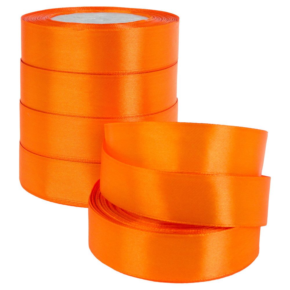 Лента атлас, 25 ммx25 ярд Оранжевый