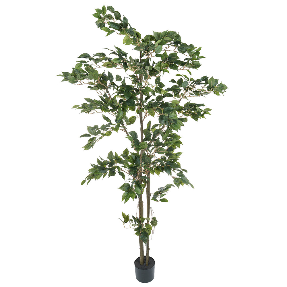 Дерево искусственное в кашпо "Фикус Бенджамина", Н180 см, 846 листьев Зеленый