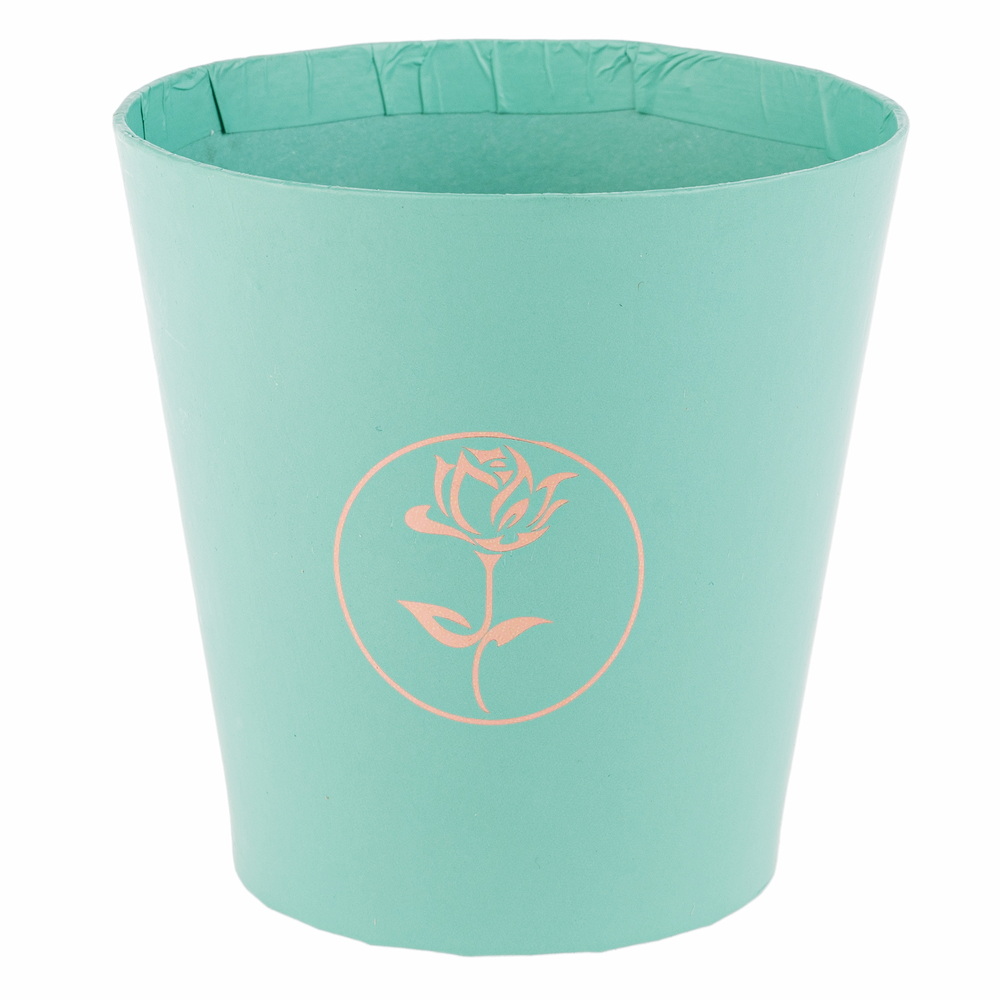 Коробка-кашпо "Классик/Принт", D11xH11 см Мятный