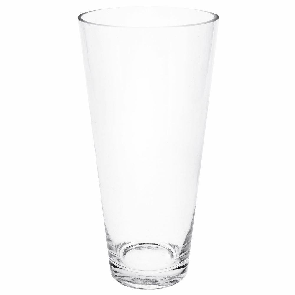 Ваза "Коническая" (стекло), D15xH30 см, К Прозрачный