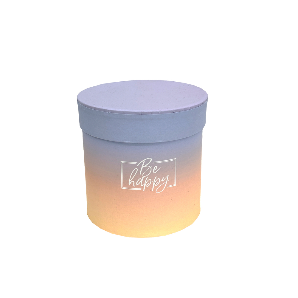 Коробка шляпная "Принт", D11xH11 см Голубой