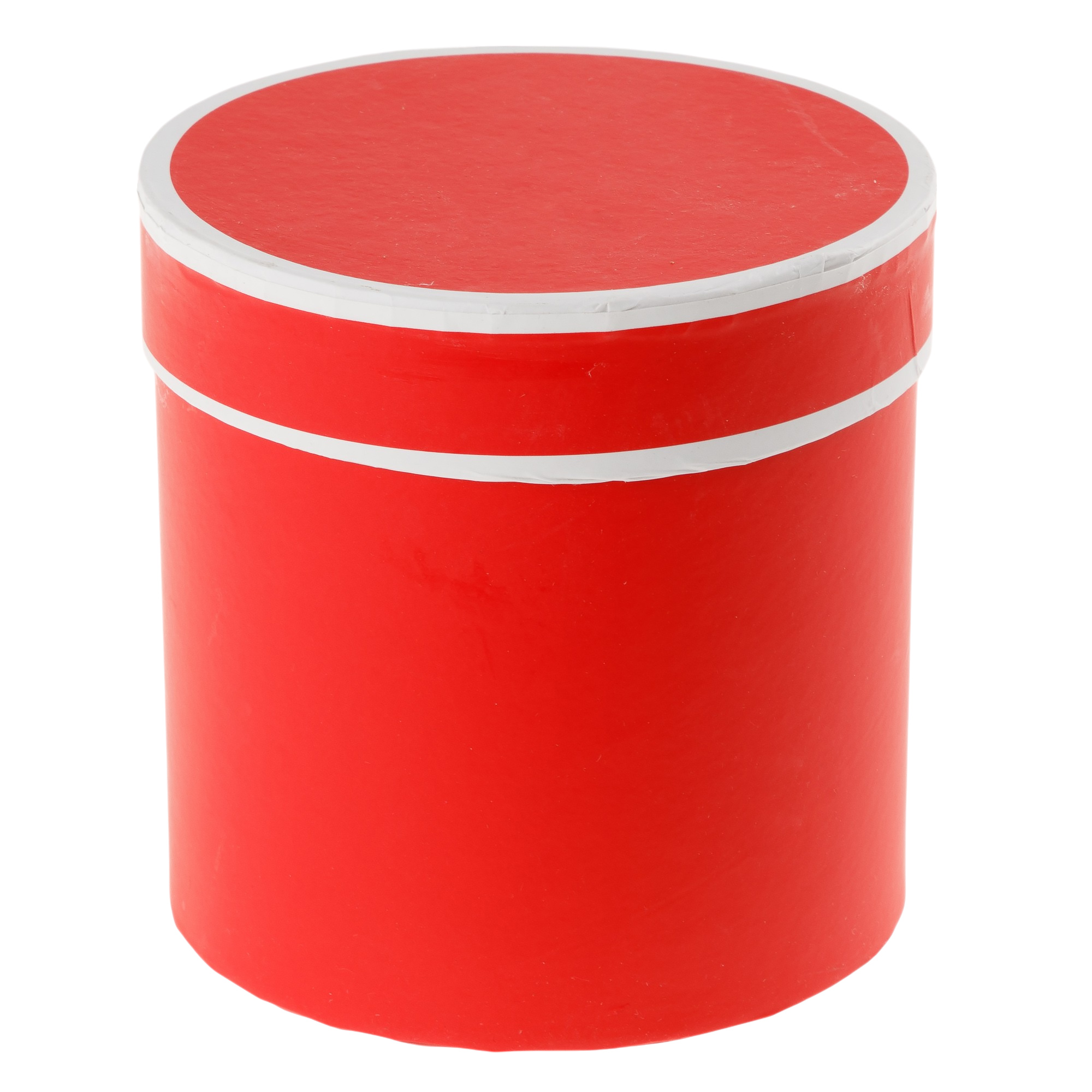 Коробка шляпная, D11xH11 см Красный