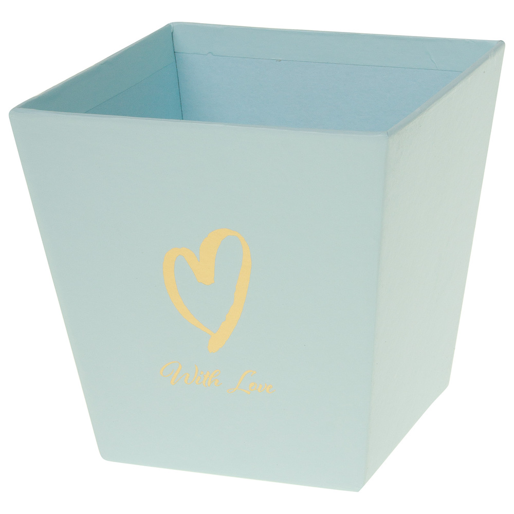 Коробка-кашпо "With love", 11x11xH11 см Мятный