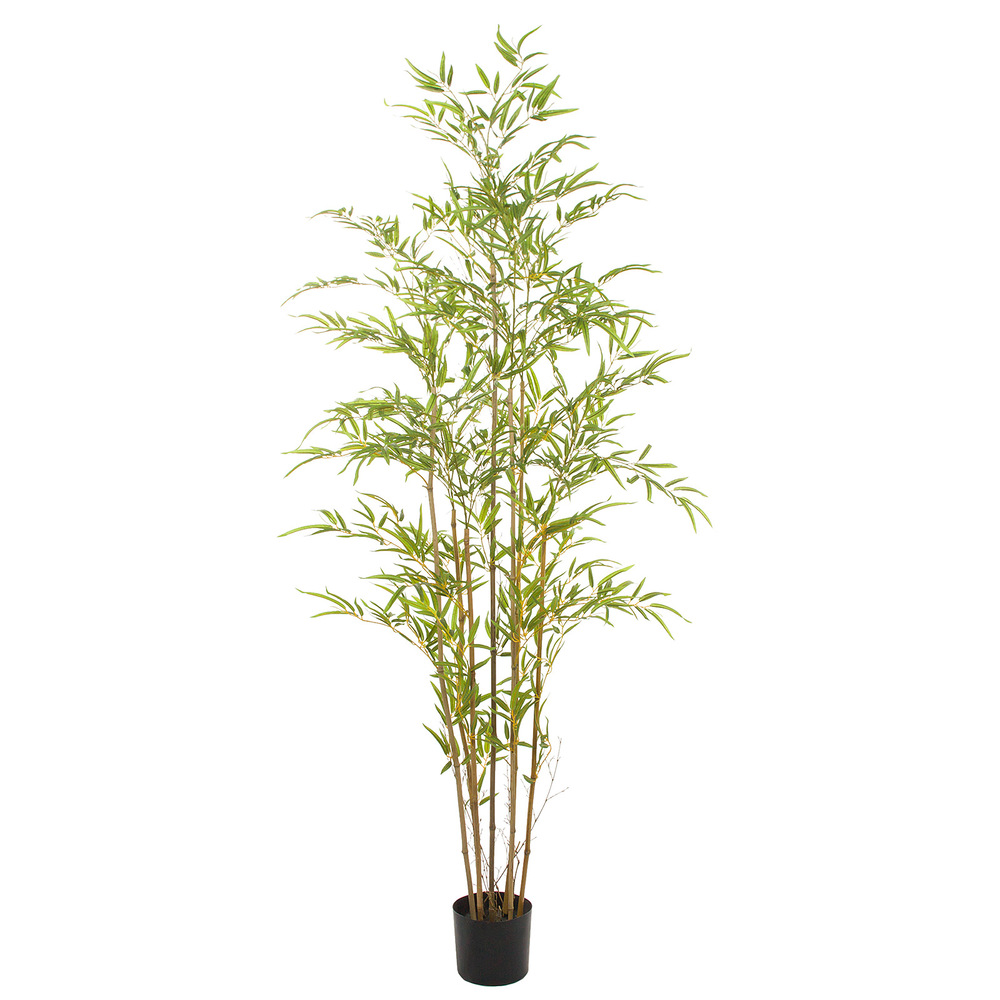 Дерево искусственное в кашпо "Бамбук", H180 см Зеленый