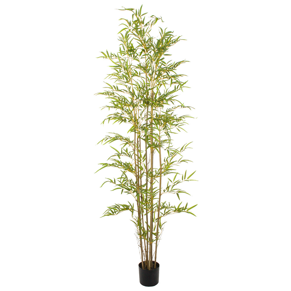 Дерево искусственное в кашпо "Бамбук", H210 см Зеленый
