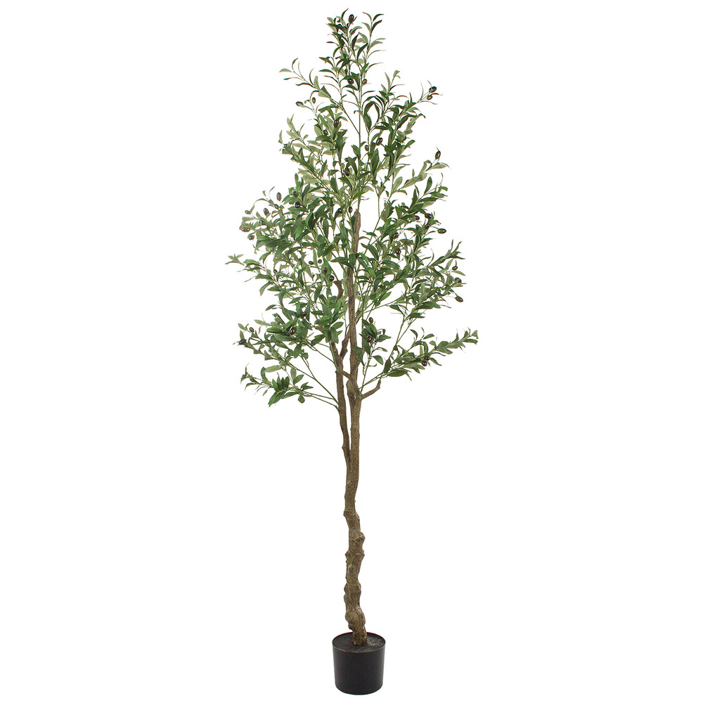 Дерево искусственное в кашпо "Олива", H210 см Зеленый