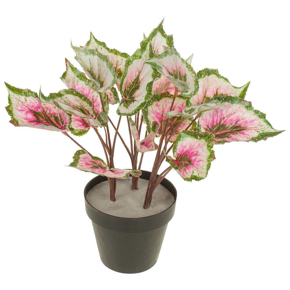 Растение искусственное в кашпо "Колеус", H30 см Розовый