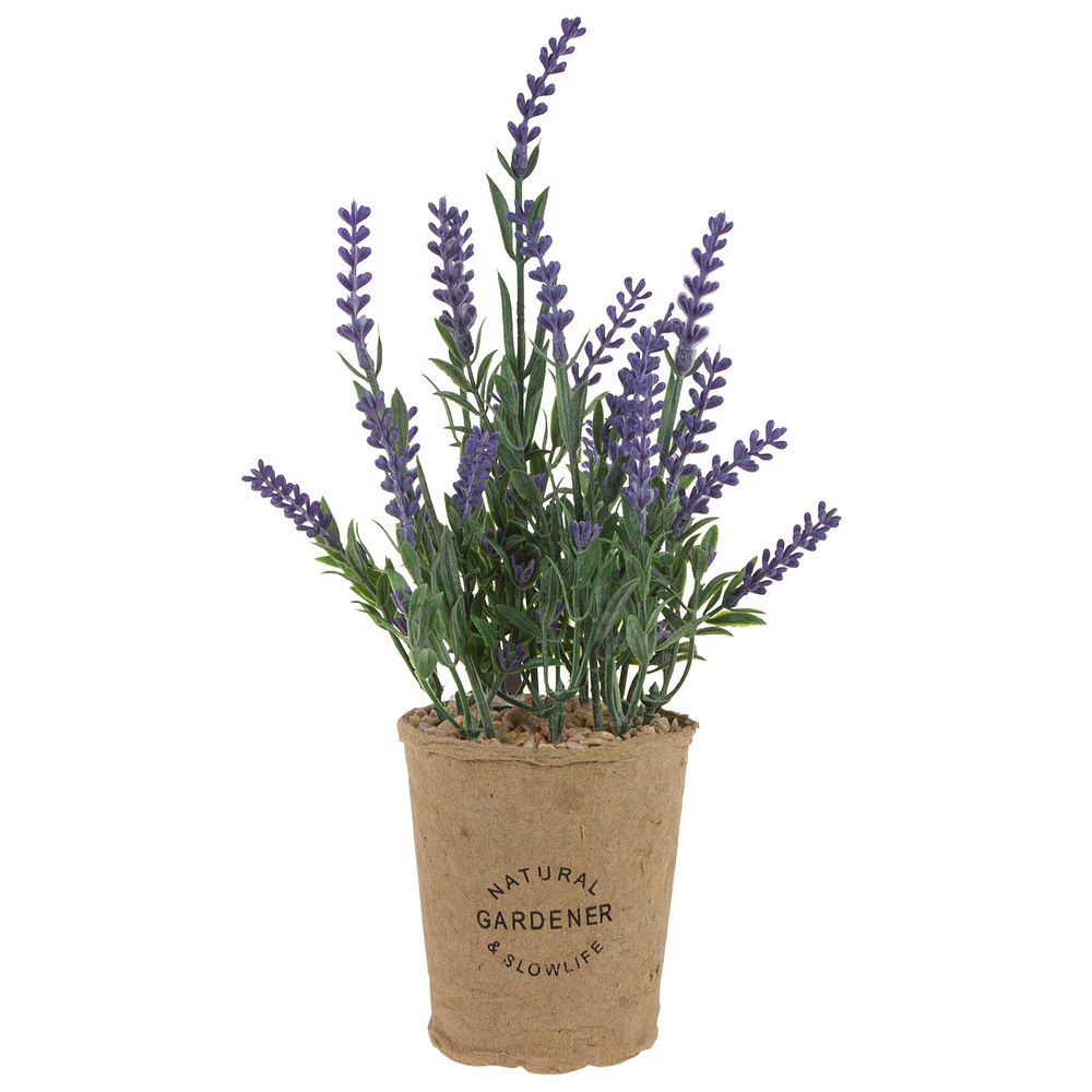 Растение искусственное в кашпо "Лаванда", H25 см Сиреневый