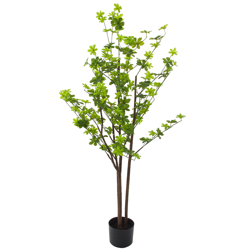 Дерево искусственное в кашпо "Энкиантус Японский", H137 см Зеленый