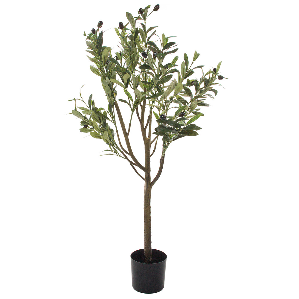 Дерево искусственное в кашпо "Олива", H91 см Зеленый
