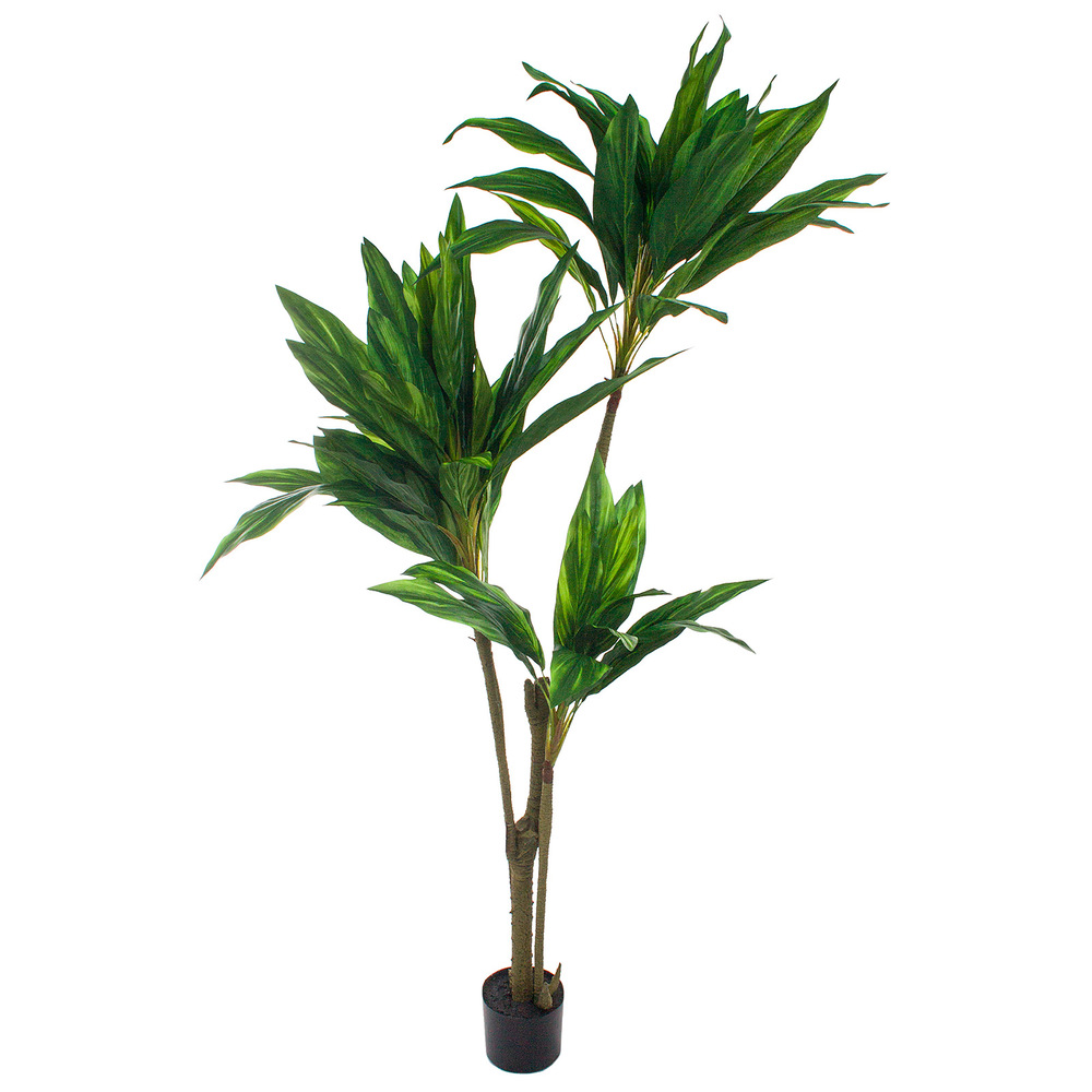 Дерево искусственное в кашпо "Драцена", H150 см Зеленый