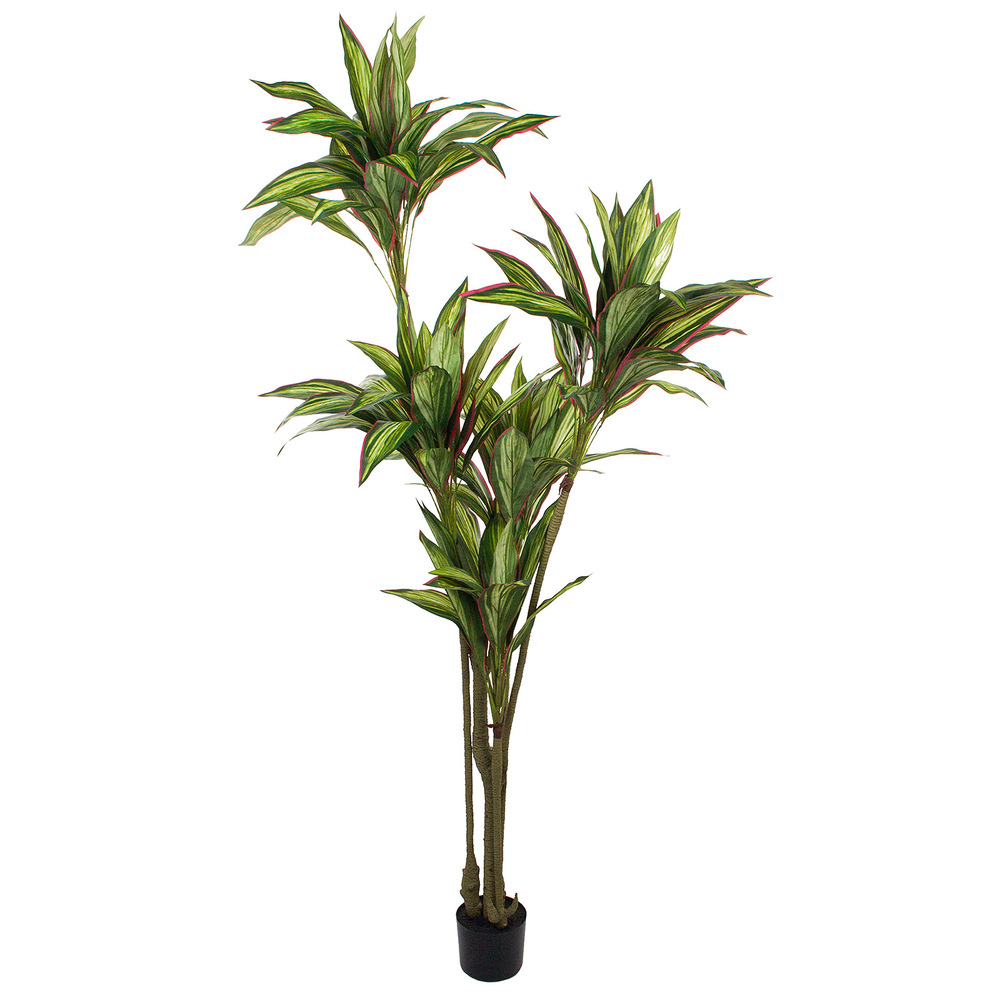 Дерево искусственное в кашпо "Драцена", H180 см Зеленый