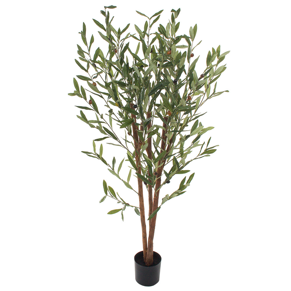 Дерево искусственное в кашпо "Олива", H120 см Зеленый