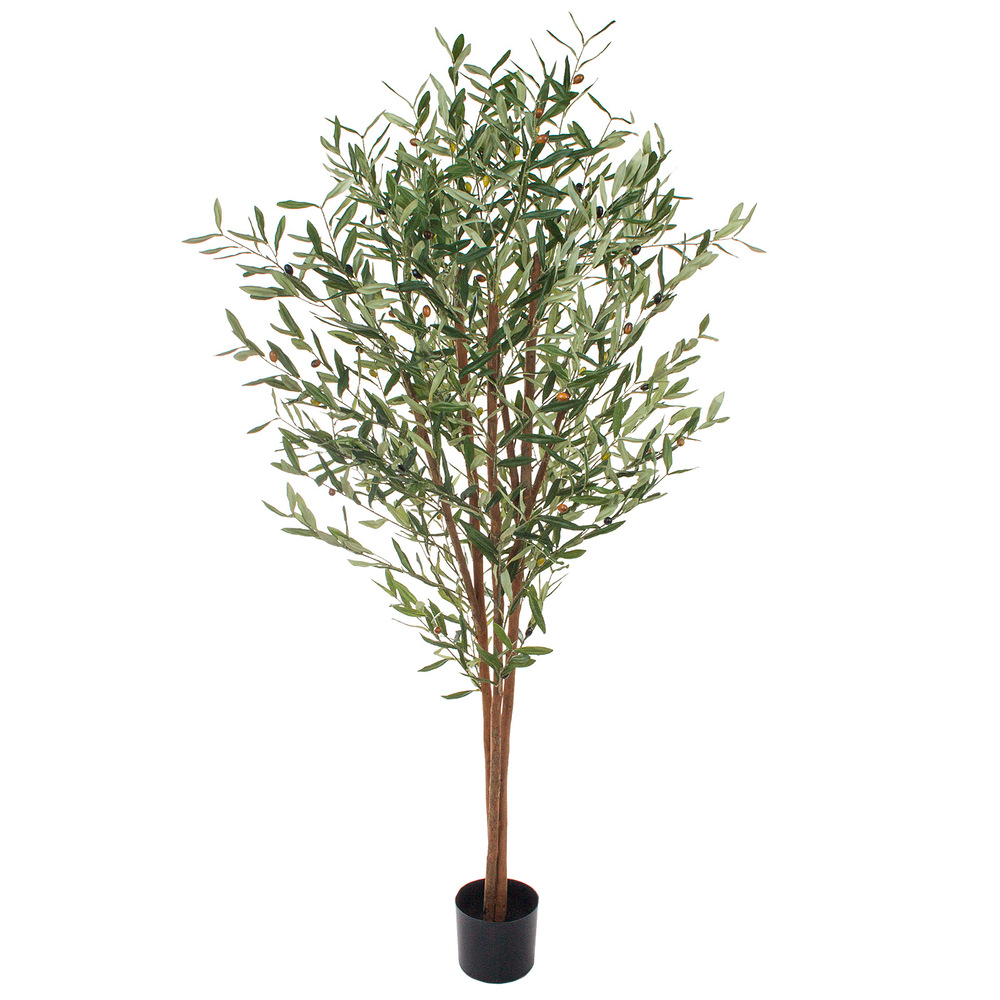 Дерево искусственное в кашпо "Олива", H180 см Зеленый